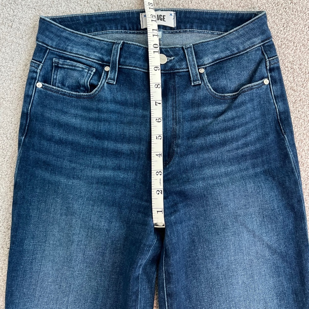 PAIGE Laurel Canyon high rise jeans. Dark wash. Size 27. - Picture 7 of 9